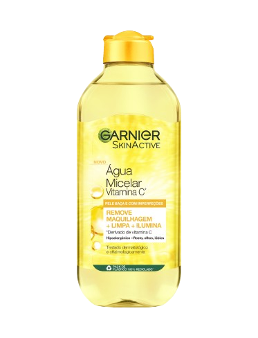 Limpeza iluminadora com Água Micelar Vitamina C*