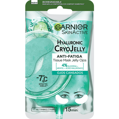 Garnier Tissue Mask Hyaluronic Cryo Jelly antifadiga para peles cansadas