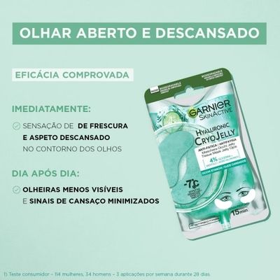 Garnier Tissue Mask Hyaluronic Cryo Jelly antifadiga para peles cansadas
