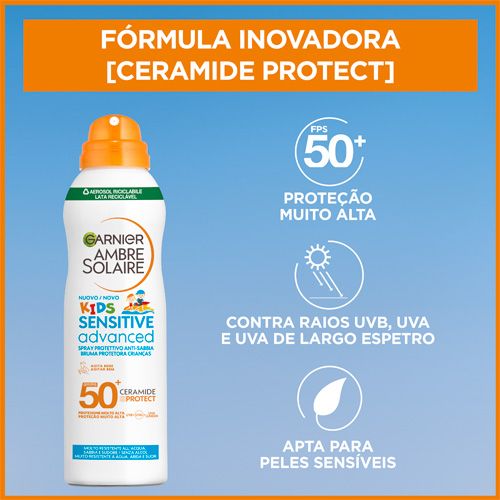  Protetor Solar Garnier Kids Sensitive Advanced Spray