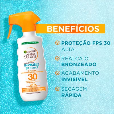 Spray Invisible Protect Ambre Solaire FPS 30 300ml