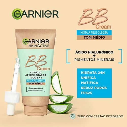 BB Cream Matificante peles mistas a oleosas tom médio | Garnier