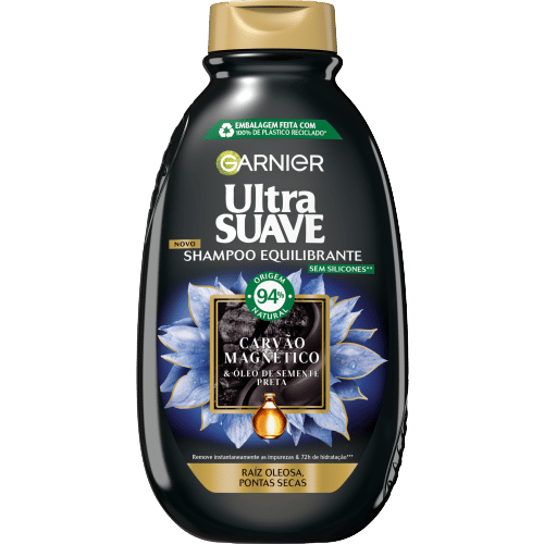 Shampoo Raíz Oleosa e Pontas Secas Carvão Ativo Garnier