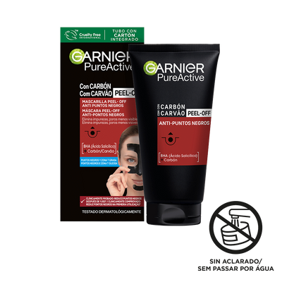 Pure Active Carvão Máscara Peel Off Antipontos Negros