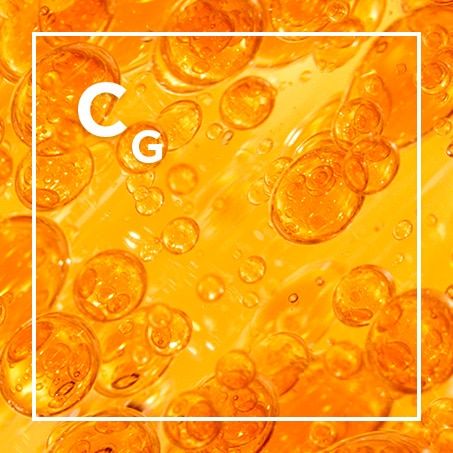 Textura e cor do ingrediente vitamina cg
