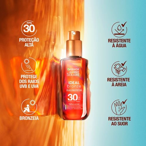 Protetor Solar Garnier Ideal Bronze Óleo Spray SPF30 150ml