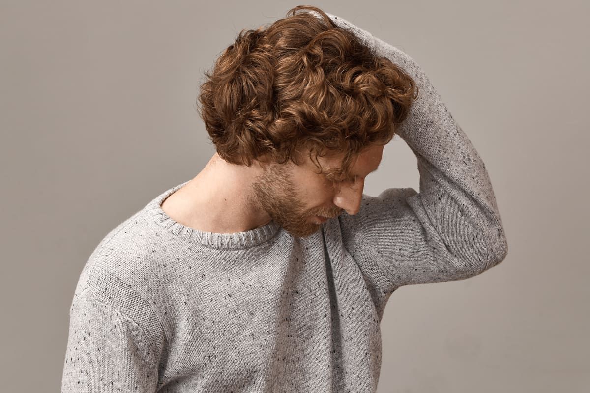 cabelo ondulado mansculino