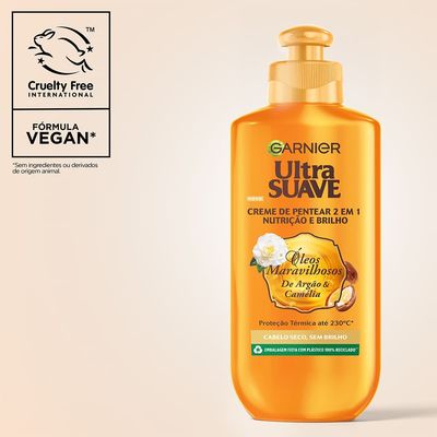 Crema de Peinar 2 en 1: Nutrição & Brilho