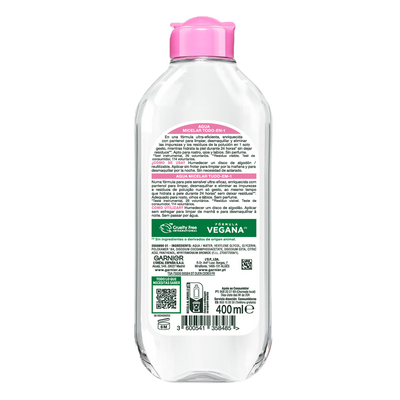 Garnier Água Micelar Tudo em 1: Limpa, remove a maquilhagem, elimina as impurezas e hidrata.