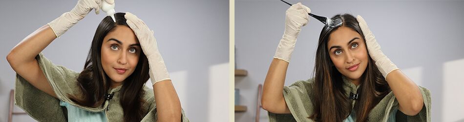 Como pintar o cabelo em casa: aplicar coloração nas raízes 