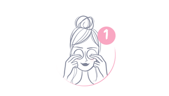 Aplica 2 discos de algodão embebidos