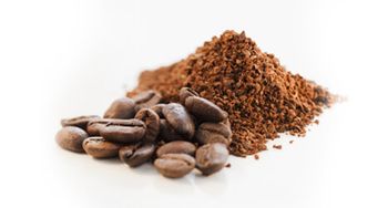 café em grãos e em pó