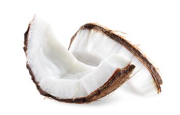 pedaços de polpa de coco