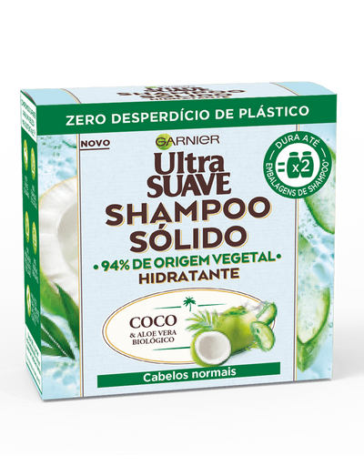 Shampoo Sólido Ultra Suave leite de coco e aloe vera