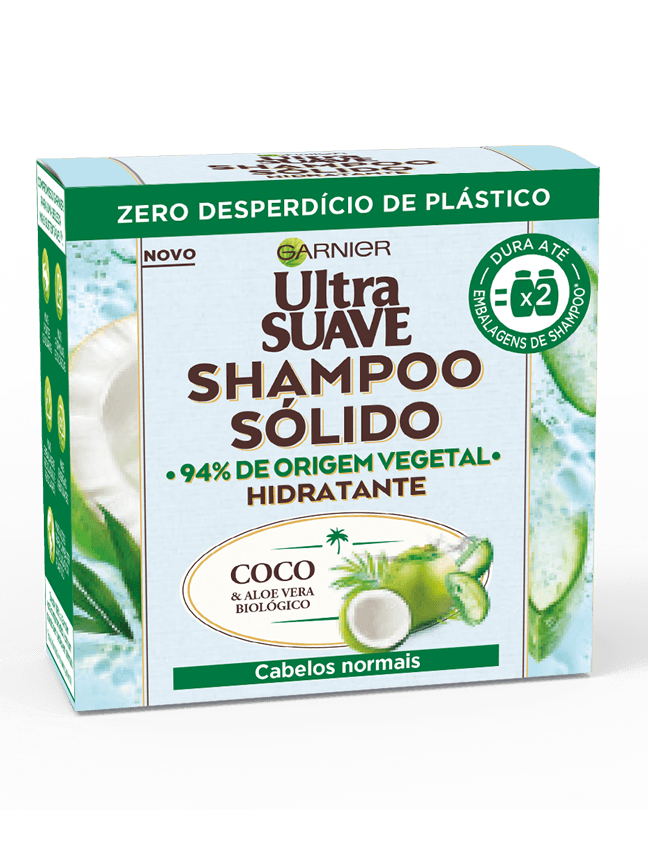 Shampoo Sólido Ultra Suave leite de coco e aloe vera