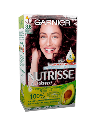 coloração nutrisse 3.6 castanho avermelhado profundo