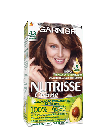coloração nutrisse 4.3 castanho dourado
